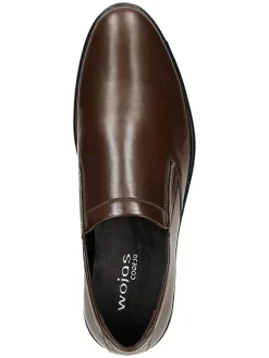 Leder-Slipper in Braun