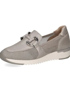 Leder-Slipper in Grau