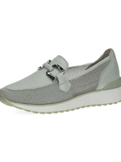 Leder-Slipper in Grün