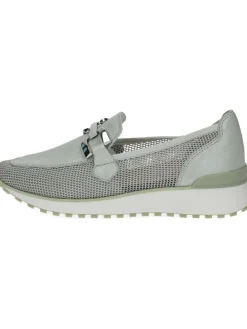 Leder-Slipper in Grün