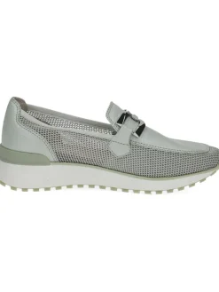 Leder-Slipper in Grün