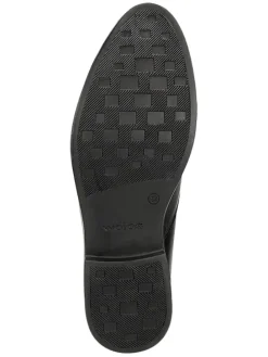 Leder-Slipper in Schwarz