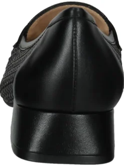 Leder-Slipper in Schwarz