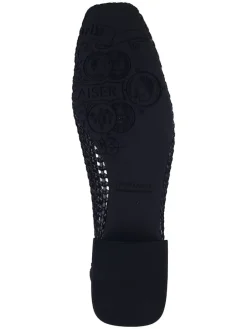 Leder-Slipper in Schwarz