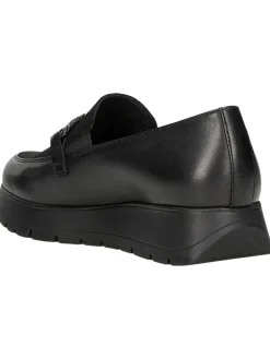 Leder-Slipper in Schwarz