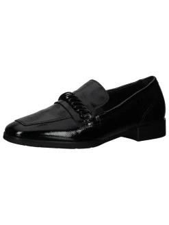 Leder-Slipper in Schwarz