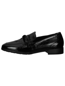 Leder-Slipper in Schwarz