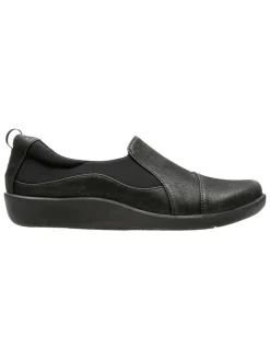 Leder-Slipper in Schwarz