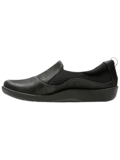 Leder-Slipper in Schwarz