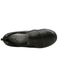 Leder-Slipper in Schwarz