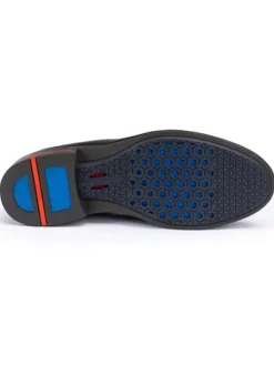 Leder-Slipper in Schwarz