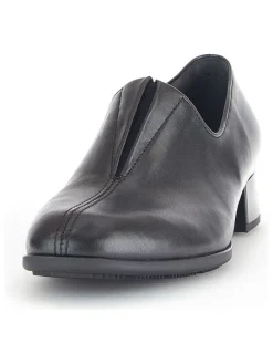 Leder-Slipper in Schwarz