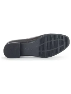 Leder-Slipper in Schwarz