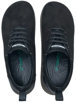 Leder-Slipper in Schwarz