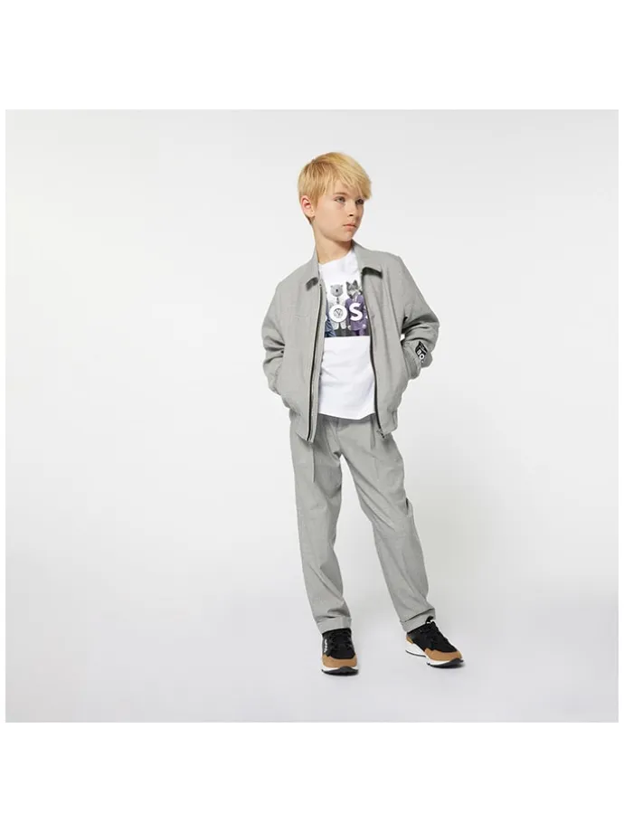 Leder-Slipper in Schwarz/ Hellbraun