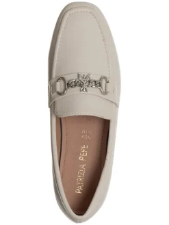 Leder-Slipper in Weiß