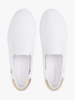 Leder-Slipper in Weiß