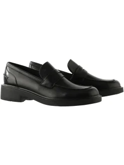 Leder-Slipper "Lauren" in Schwarz