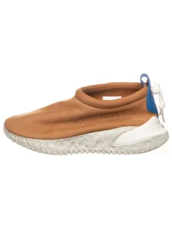 Leder-Slipper "Nike X Undercover Moc Flow" in Hellbraun/ Blau
