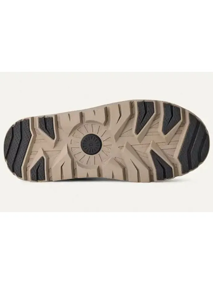 Leder-Slipper "Tasman Weather" in Grau/ Beige