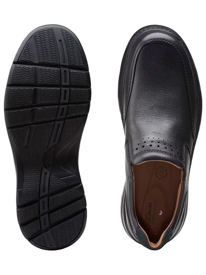 Leder-Slipper "Un Brawley" in Schwarz