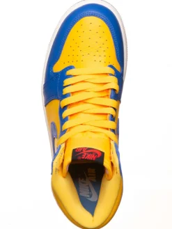 Leder-Sneaker ''1 Retro High'' in Gelb/ Blau