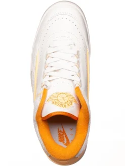 Leder-Sneaker ''2 Retro Low'' in Weiß/ Orange