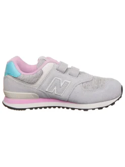 Leder-Sneakers "574" in Grau