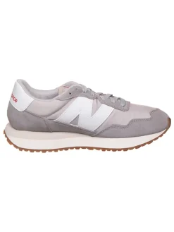 Leder-Sneakers "237" in Grau/ Beige
