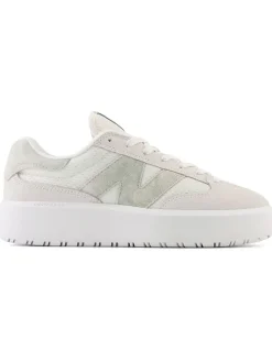 Leder-Sneakers "302" in Grau/ Weiß