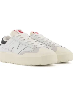 Leder-Sneakers "302" in Weiß