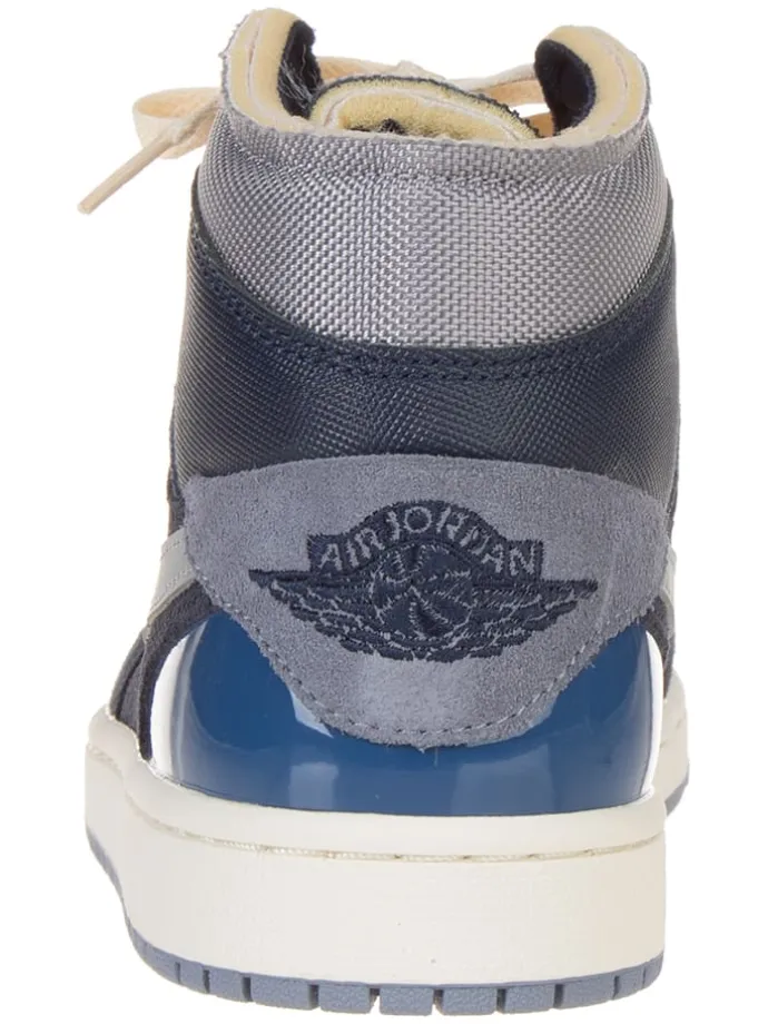 Leder-Sneakers "1 Mid SE Craft" in Dunkelblau/ Grau