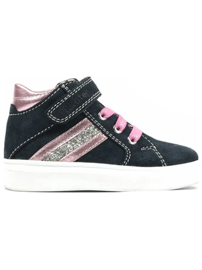 Leder-Sneakers "Alessa" in Dunkelblau