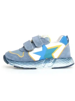 Leder-Sneakers "Althidon" in Blau/ Weiß