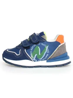 Leder-Sneakers "Argal" in Dunkelblau/ Bunt