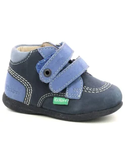 Leder-Sneakers "Babyscratch" in Dunkelblau/ Blau
