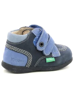 Leder-Sneakers "Babyscratch" in Dunkelblau/ Blau