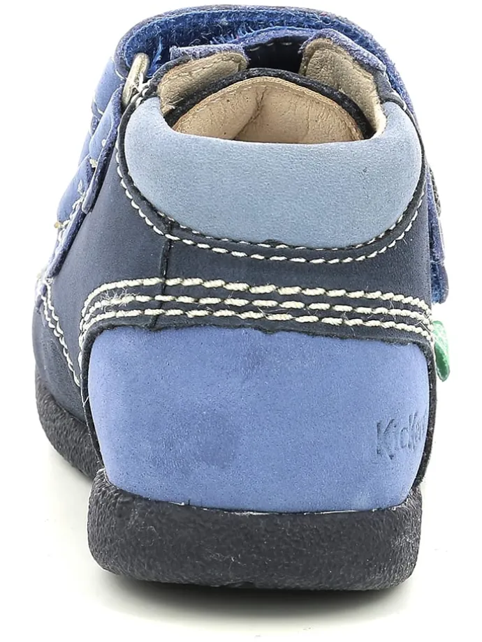 Leder-Sneakers "Babyscratch" in Dunkelblau/ Blau