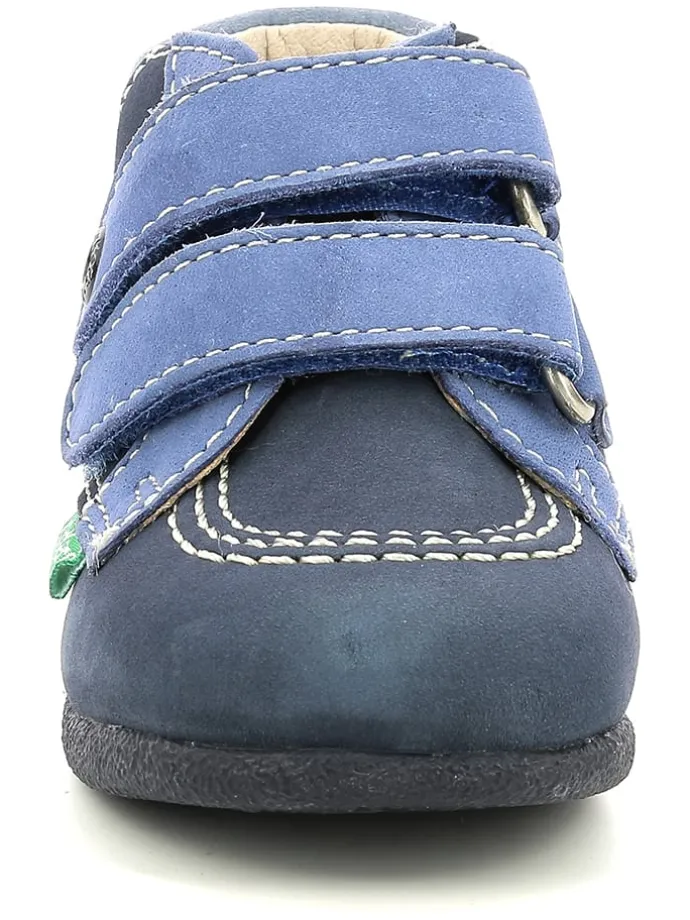 Leder-Sneakers "Babyscratch" in Dunkelblau/ Blau