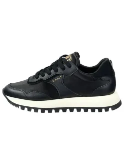 Leder-Sneakers "Caffay" in Schwarz