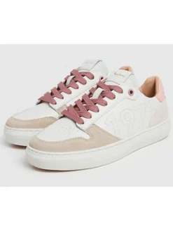 Leder-Sneakers "Camden Seal" in Weiß/ Beige