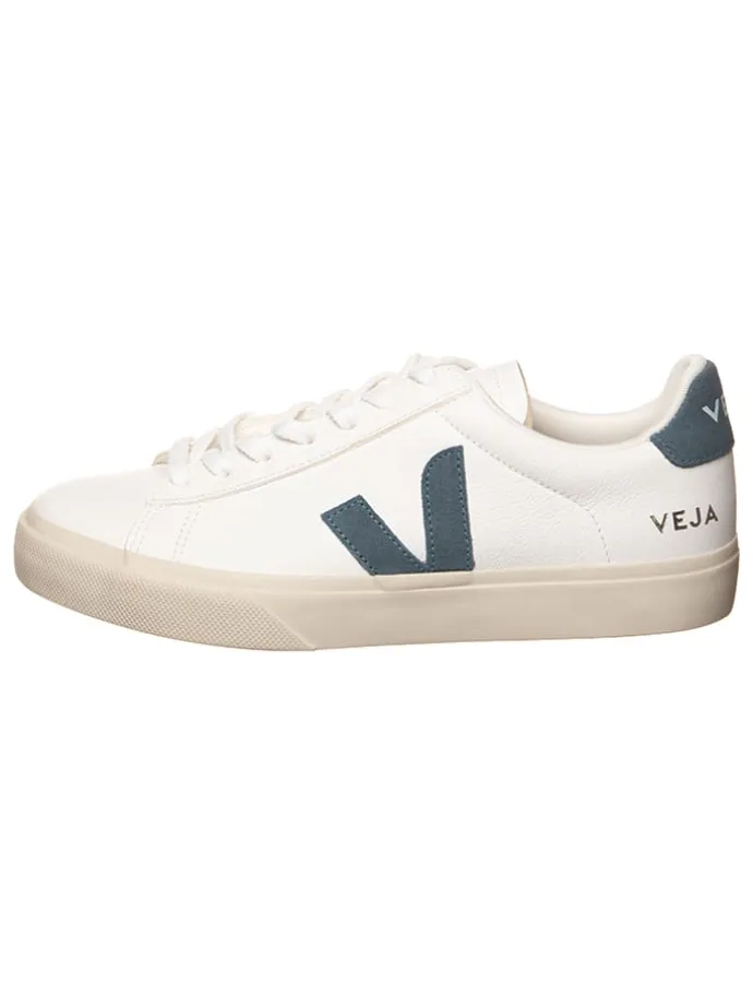 Leder-Sneakers "Campo" in Weiß/ Blau