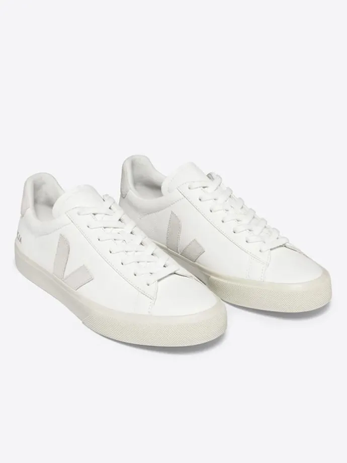 Leder-Sneakers "Campo" in Weiß/ Creme