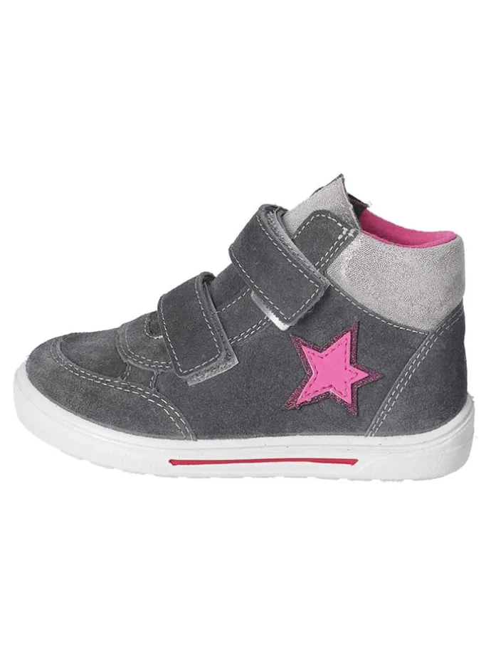 Leder-Sneakers "Caty-S" in Grau
