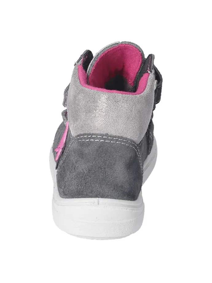 Leder-Sneakers "Caty-S" in Grau