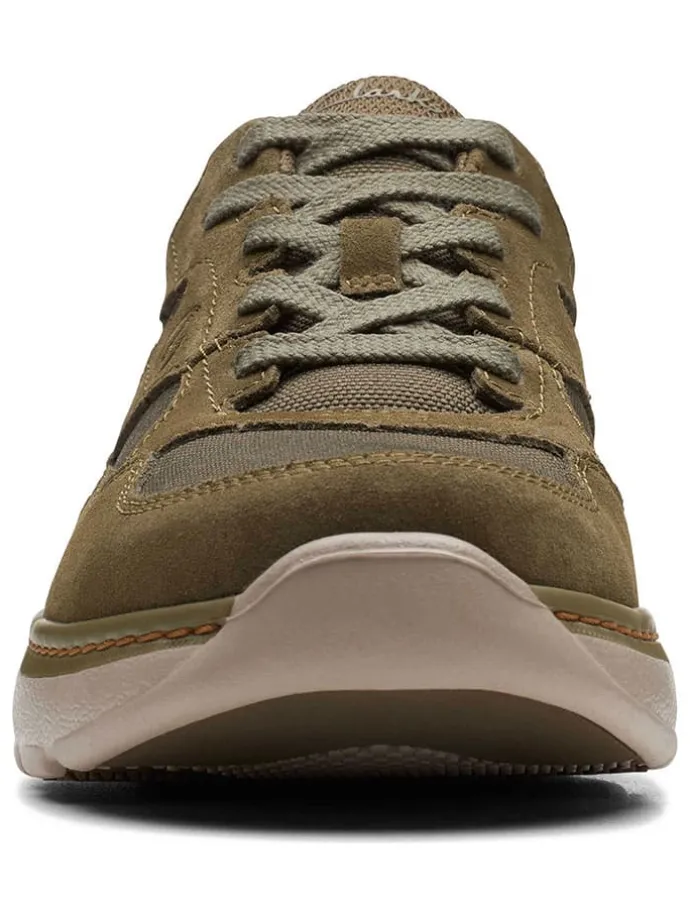 Leder-Sneakers "Chart Lite" in Oliv