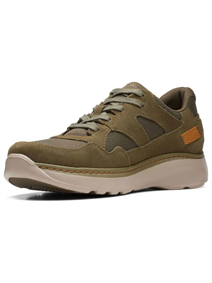 Leder-Sneakers "Chart Lite" in Oliv