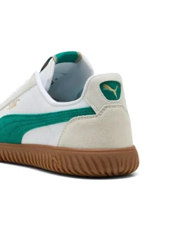 Leder-Sneakers "Club Kayzer" in Weiß/ Beige/ Grün