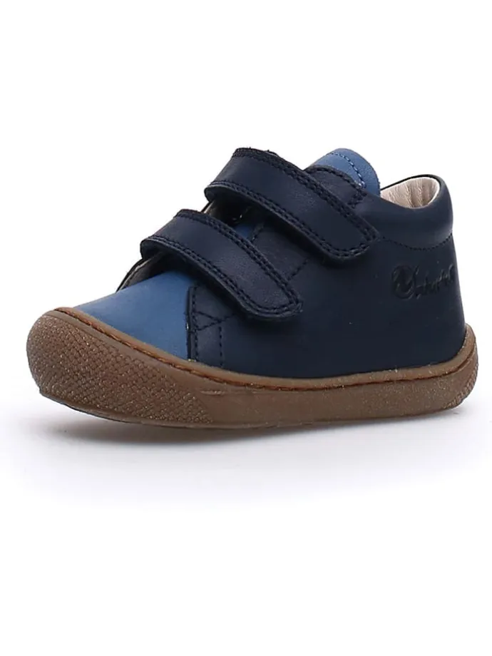 Leder-Sneakers "Cocoon in Dunkelblau/ Blau