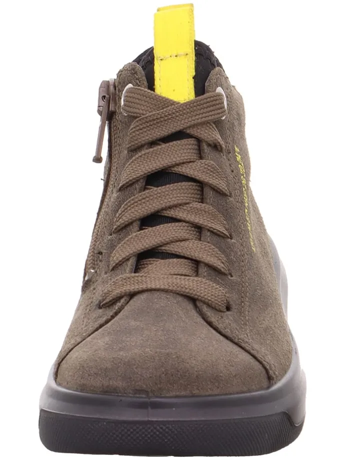 Leder-Sneakers "Cosmo" in Khaki